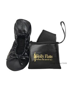 Foldable Ballet Flats for Travel & Wedding, Slip-On Shoes with Pouch